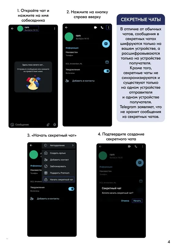 Шпаргалка по безопасности: Telegram